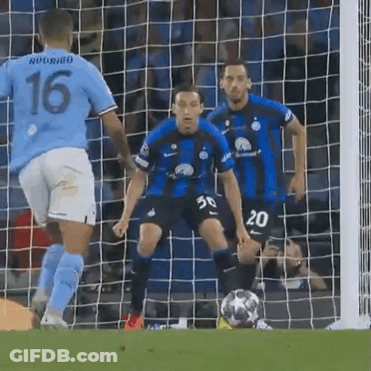 A Soccer Player With The Number 16 On His Jersey Is Kicking The Ball GIF