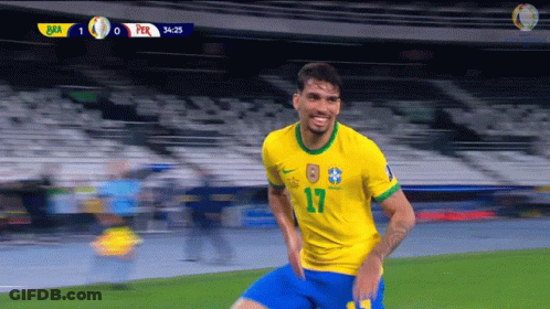 A Soccer Player With The Number 17 On His Jersey Runs On The Field GIF