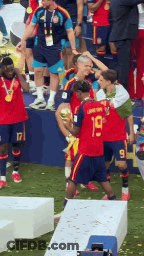 A Soccer Player With The Number 19 On His Shirt GIF