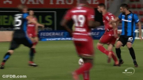 A Soccer Player With The Number 19 On His Shirt GIF