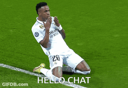 A Soccer Player With The Number 20 On His Shirt Is Kneeling On The Field GIF
