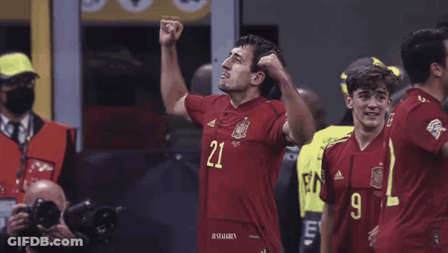A Soccer Player With The Number 21 On His Shirt GIF