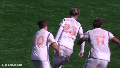 A Soccer Player With The Number 23 On The Back Of His Shirt GIF