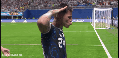 A Soccer Player With The Number 24 On His Jersey GIF