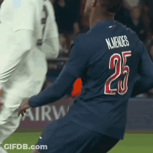 A Soccer Player With The Number 25 On His Back GIF
