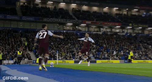 A Soccer Player With The Number 27 On His Shirt Is Running On The Field GIF