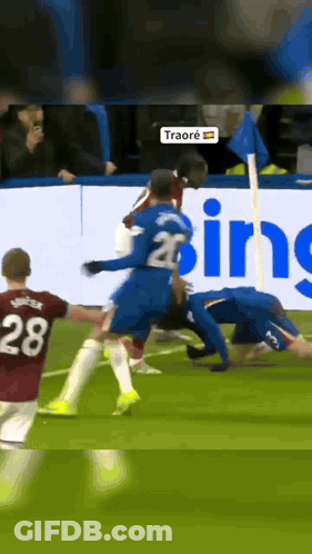 A Soccer Player With The Number 28 On The Back Of His Jersey GIF