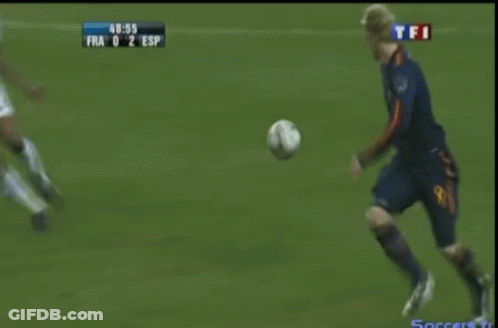 A Soccer Player With The Number 3 On His Back Kicks The Ball GIF