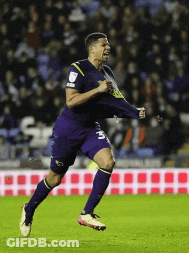 A Soccer Player With The Number 3 On His Shirt GIF