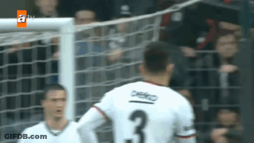 A Soccer Player With The Number 3 On The Back Of His Shirt GIF