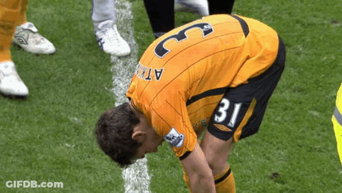 A Soccer Player With The Number 31 On His Shorts Looks Down GIF