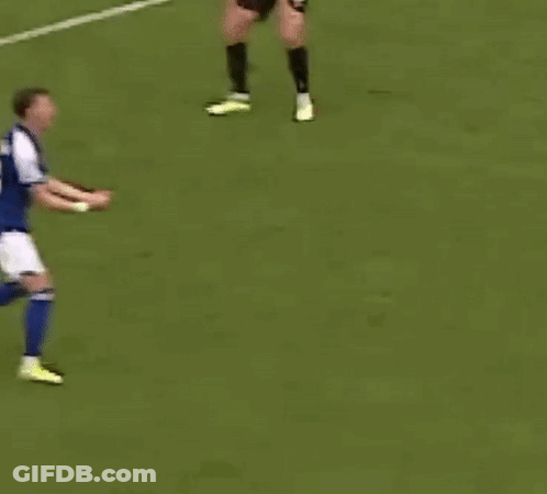 A Soccer Player With The Number 35 On His Shorts Is Celebrating A Goal GIF