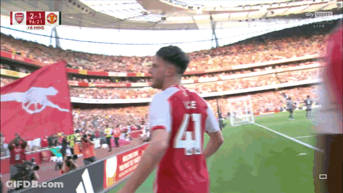 A Soccer Player With The Number 4 On The Back Of His Shirt GIF
