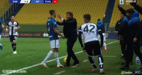 A Soccer Player With The Number 42 On Their Jersey GIF