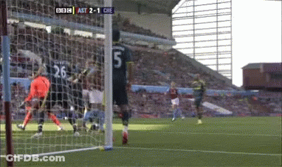 A Soccer Player With The Number 5 On His Jersey Runs Towards The Goal GIF
