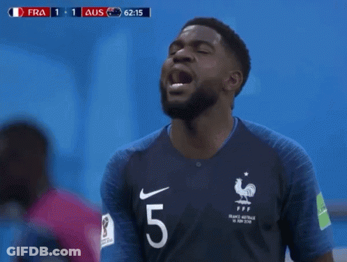 A Soccer Player With The Number 5 On His Jersey Screams GIF