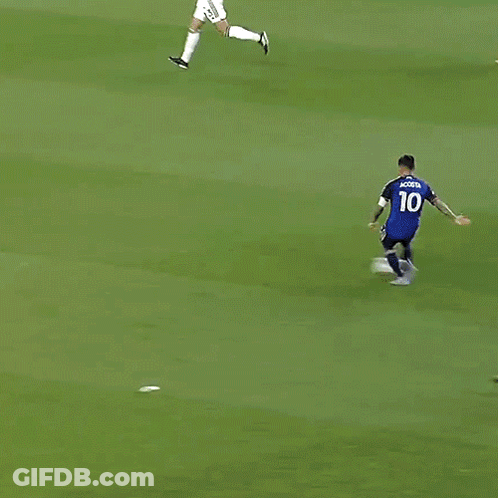 A Soccer Player With The Number 51 On His Back Is Kicking The Ball GIF