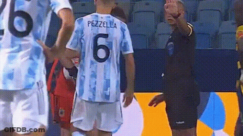 A Soccer Player With The Number 6 On His Back GIF