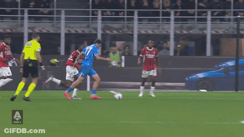 A Soccer Player With The Number 6 On His Jersey Kicks The Ball GIF