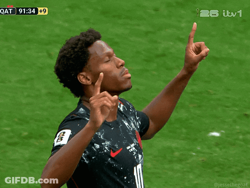 A Soccer Player With The Number 8 On His Jersey Prays On The Field GIF