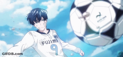A Soccer Player With The Number 9 On His Jersey Is Kicking A Ball GIF