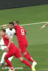 A Soccer Player With The Number 9 On The Back Of His Shirt GIF