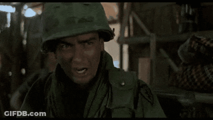 A Soldier Wearing A Helmet With The Letters U.s.a. On It GIF
