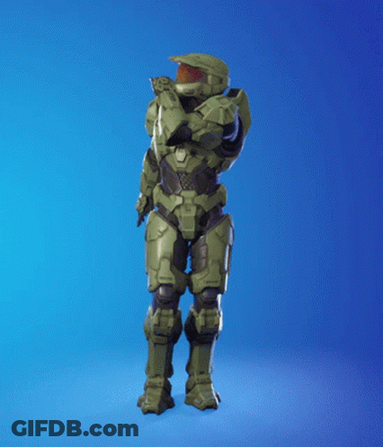 A Soldier With The Number 117 On His Chest Is Standing In Front Of A Blue Background GIF
