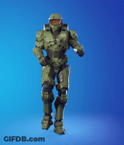 A Soldier With The Number 117 On His Helmet Is Dancing GIF