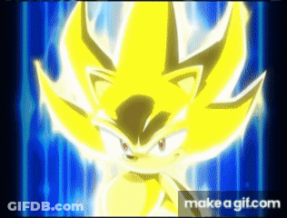 A Sonic The Hedgehog With A Blue Background And The Words Make A Gif.com Underneath It GIF