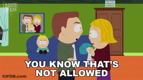 A South Park Cartoon Shows A Man And A Woman Talking GIF