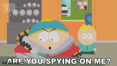 A South Park Cartoon Shows A Man Talking On A Phone GIF