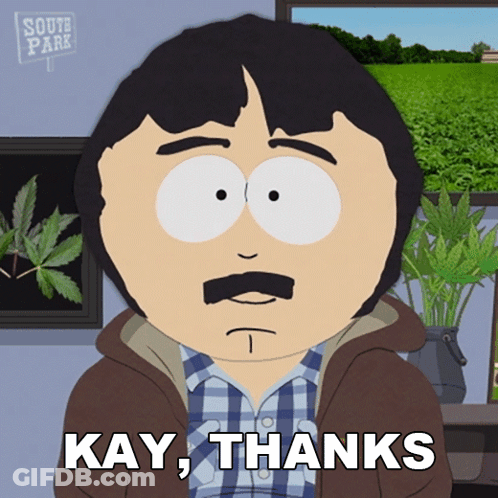 A South Park Character Says Kay Thanks GIF