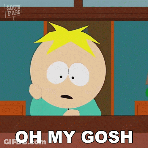 A South Park Character Says Oh My Gosh In Front Of A Window GIF