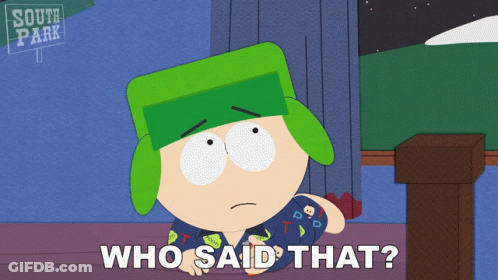 A South Park Character Says Who Said That GIF