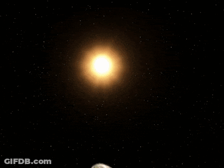 A Space Ship With A Green Light Coming Out Of The Back GIF