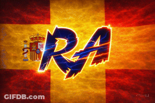 A Spanish Flag With The Letter R Written On It GIF