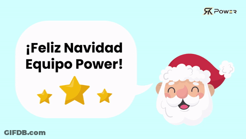 A Speech Bubble That Says " Feliz Navidad Equipo Power " GIF