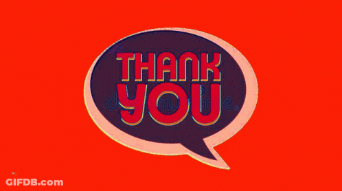 A Speech Bubble With The Words Thank You Inside GIF