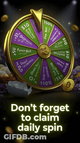 A Spinning Wheel With The Words Do N't Forget To Claim Daily Spin Below It GIF