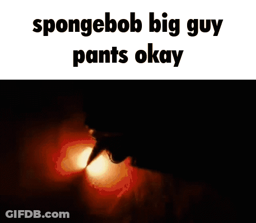 A Spongebob Big Guy Pants Okay Meme With A Picture Of A Chicken GIF