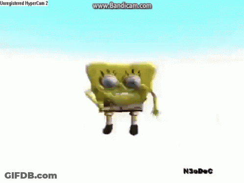 A Spongebob Squarepants Character Is Holding A Microphone And Dancing . GIF