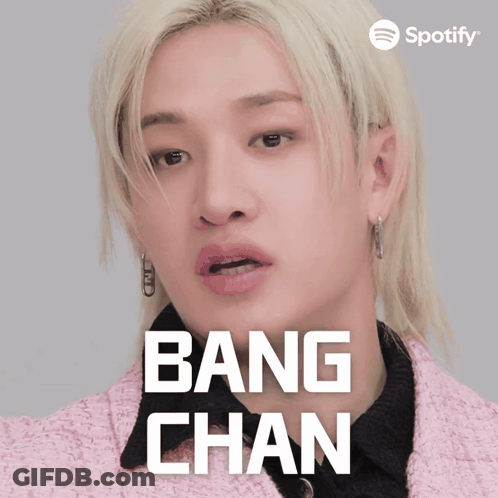 A Spotify Ad With Bang Chan On The Front GIF