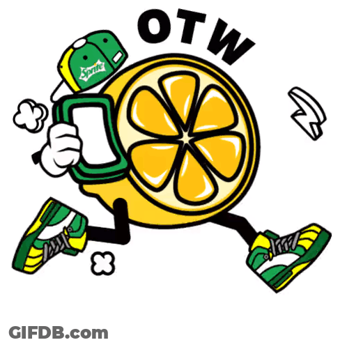 A Sprite Advertisement With A Lemon Slice With Arms And Legs GIF