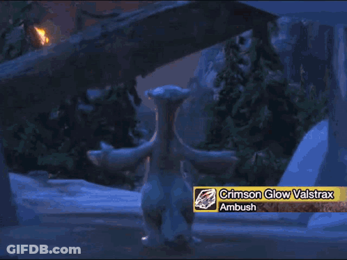 A Squirrel Is Standing In The Snow With Its Arms Outstretched In Front Of A Glowing Light . GIF