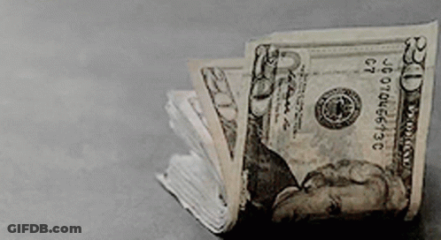 A Stack Of 20 Dollar Bills With A George Washington Face On Them GIF
