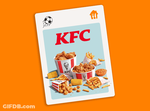 A Stack Of Pizza Hut Cards With Pizzas And French Fries On Them GIF