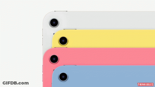 A Stack Of Three Different Colored Phones With Thinkjules Written On The Bottom GIF