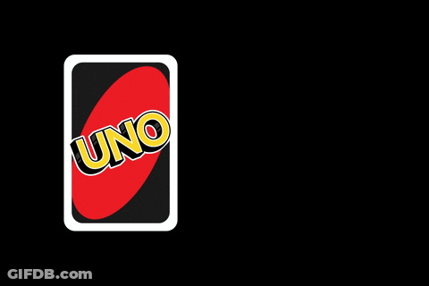 A Stack Of Uno Cards With One Being Turned Over GIF