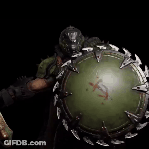 A Statue Of A Dragon With A Green Circle With A Cross On It GIF